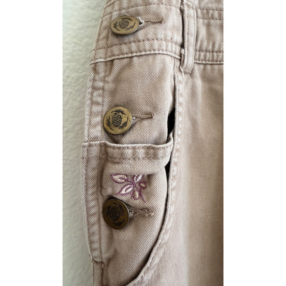 Disney Catalog Vintage Winnie the Pooh Embroidered Overalls Tan Brown Women S - Picture 13 of 16